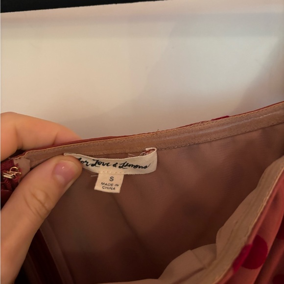 Red polkadot for love of lemons dress - Picture 4 of 4